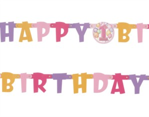Unique Jointed Banner 1st Birthday Balloons