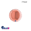 Grabo Foil Balloon Rose Gold Round 4"