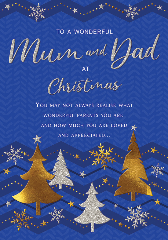 Regal 6 Pack C75 Cards Christmas Mum & Dad