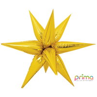 Prima Foil Balloon Gold Starburst 40"