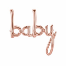 Rose Gold Baby Script 31" x 34" Foil Balloon
