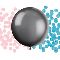 Unique Confetti Gender Reveal 24" Latex Balloon