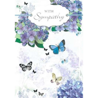 Simon Elvin 6-pack of sympathy cards featuring respectful, comforting designs for expressing condolences and sympathy.