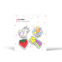 Eurowrap 4 Pack Erasers Girl Assorted