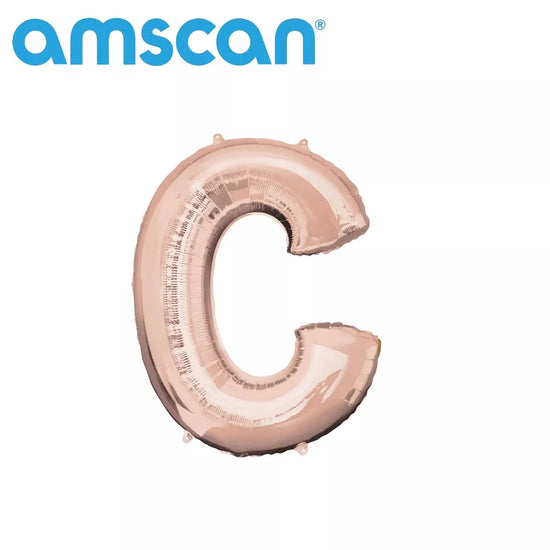 Anagram Foil Balloon Rose Gold 16" Letter C