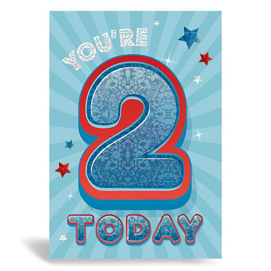 Prelude Pzazzle C50 Birthday Age 2 6pk