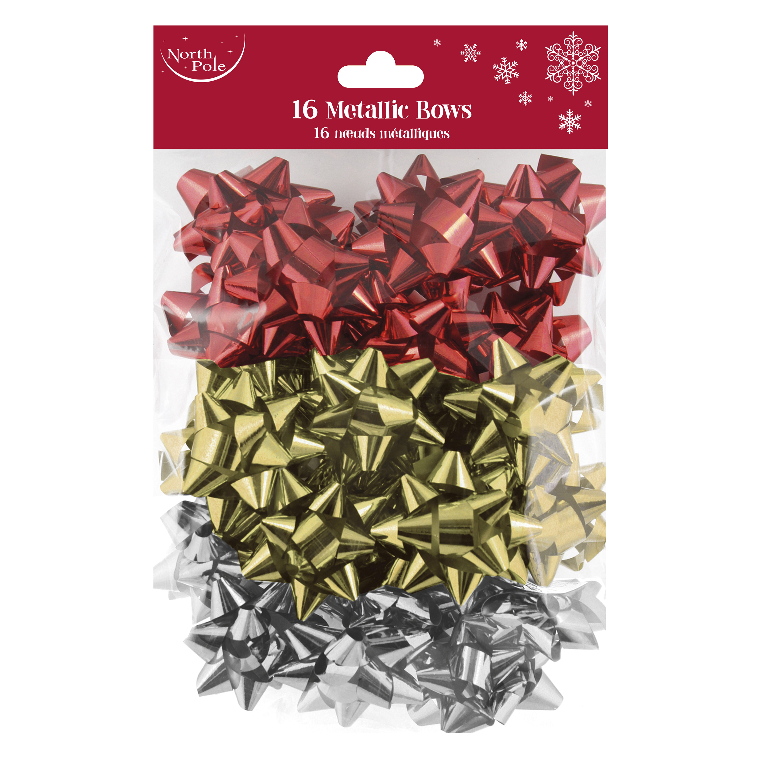 Eurowrap 16 Pack Bows Metallic Trad Mix