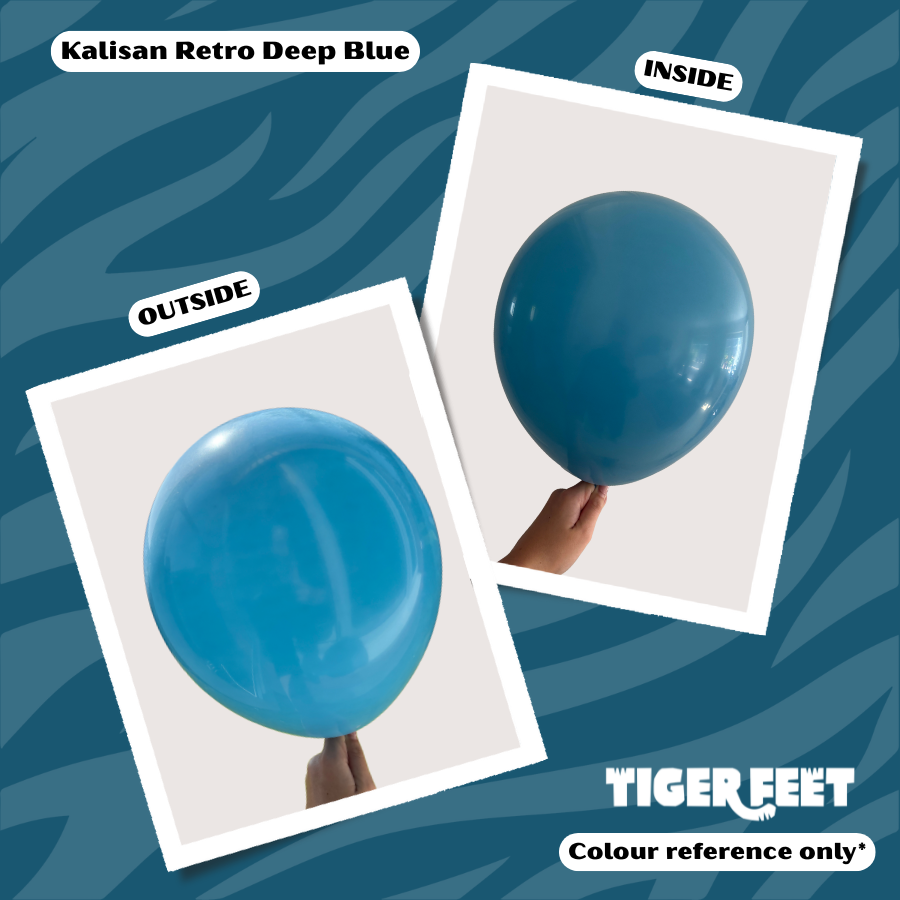 Kalisan Retro 24" Deep Blue Latex Balloons 2pk