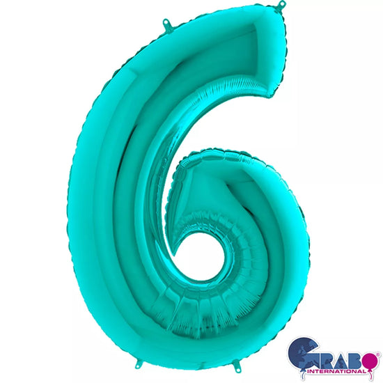 Grabo Foil Balloon Tiffany 40" Number 6