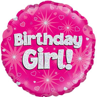 Oaktree Birthday Girl Pink 18" Foil Balloon