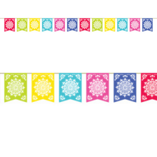 Amscan Flag Banner Paper Del Sol 12ft