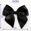 Italian Options 6 Pack Ribbon Bows Black 10cm