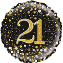 Oaktree Sparkling Fizz Age 21 Black 18" Foil