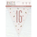 Unique Flag Banner Rose Gold Glitz Age 16 9ft