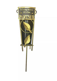 David Fischoff Grave Vase Partner 36cm keepsake with elegant design for memorials, featuring a sturdy and respectful appearance.