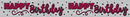 Happy Birthday Silver & Pink Banner 2.6M 6pk