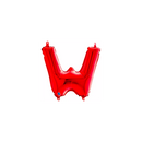 Red Grabo foil letter W balloon, 14-inch size, designed for celebrations and decorations, with shiny metallic surface.