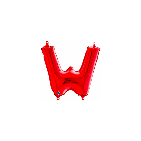 Grabo Foil Balloon Red 14" Letter W