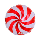 Prima Foil Balloon Candy Swirl Red 18"