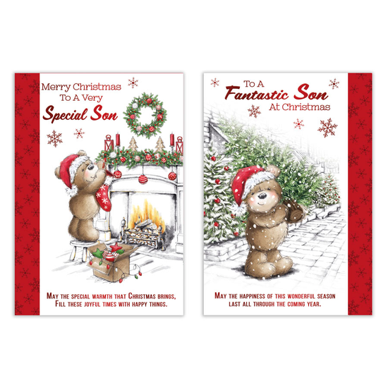 Poppyhill 12 Pack Cards C50 Christmas Son