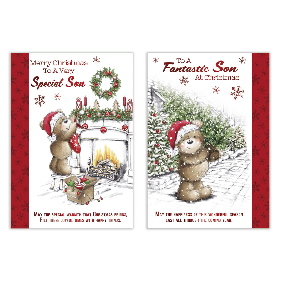 Poppyhill 12 Pack Cards C50 Christmas Son