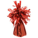 Red APAC tassel balloon weight with decorative tassels, designed to hold balloons securely for parties and events.