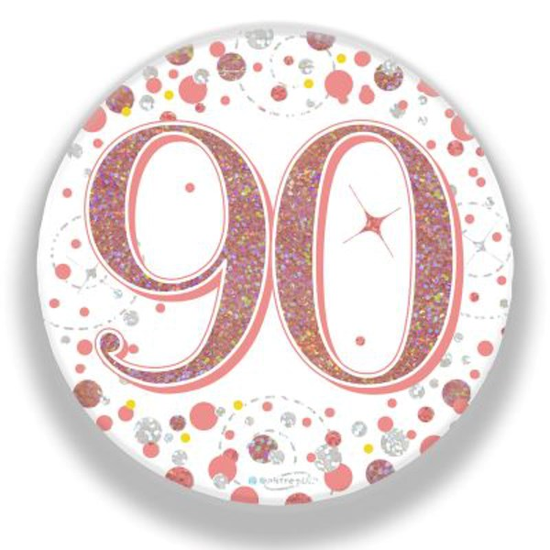 Oaktree Sparkling Fizz Badge Age 90 Rose Gold 3