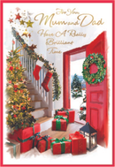 Simon Elvin 6 Pack Cards C50 Christmas Mum & Dad
