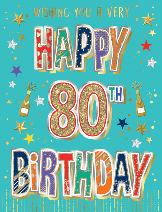 Regal 6 Pack Cards S8 Everyday Birthday Age 80