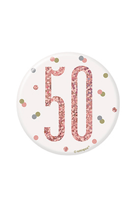 Unique Badge Rose Gold Glitz Party Age 50 3