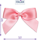 Italian Options 12 Pack Ribbon Bows Pink 5cm