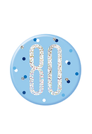 Unique Badge Blue Glitz Age 80 3