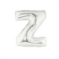 Oaktree Foil Balloon Silver 14" Letter Z