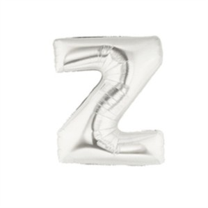 Oaktree Foil Balloon Silver 14" Letter Z