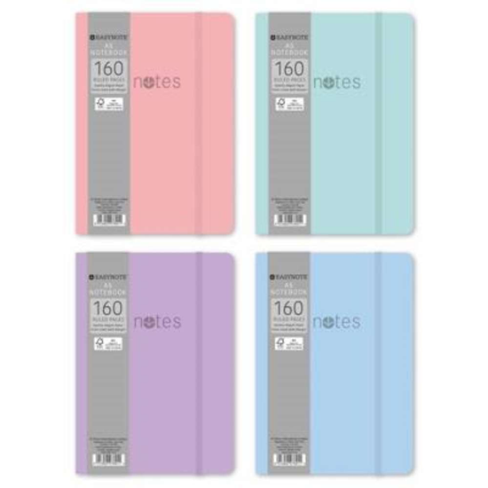 A5 Notebook Soft Touch 160 Pages Assorted