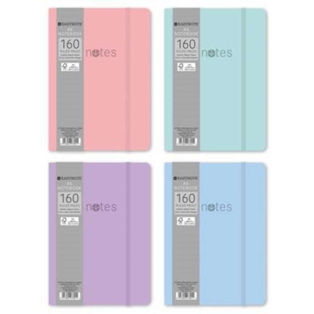 A5 Notebook Soft Touch 160 Pages Assorted