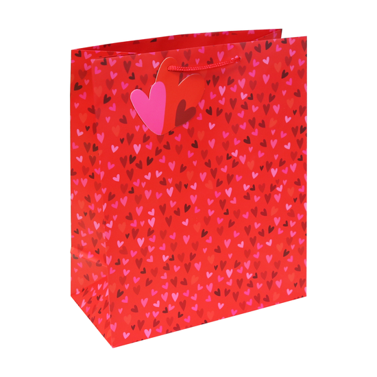 12pk Gift Bag Mini Hearts Large Bag
