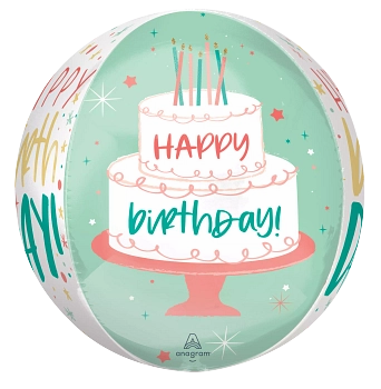 Anagram Happy Cake Day 15" Orbz Foil Balloon