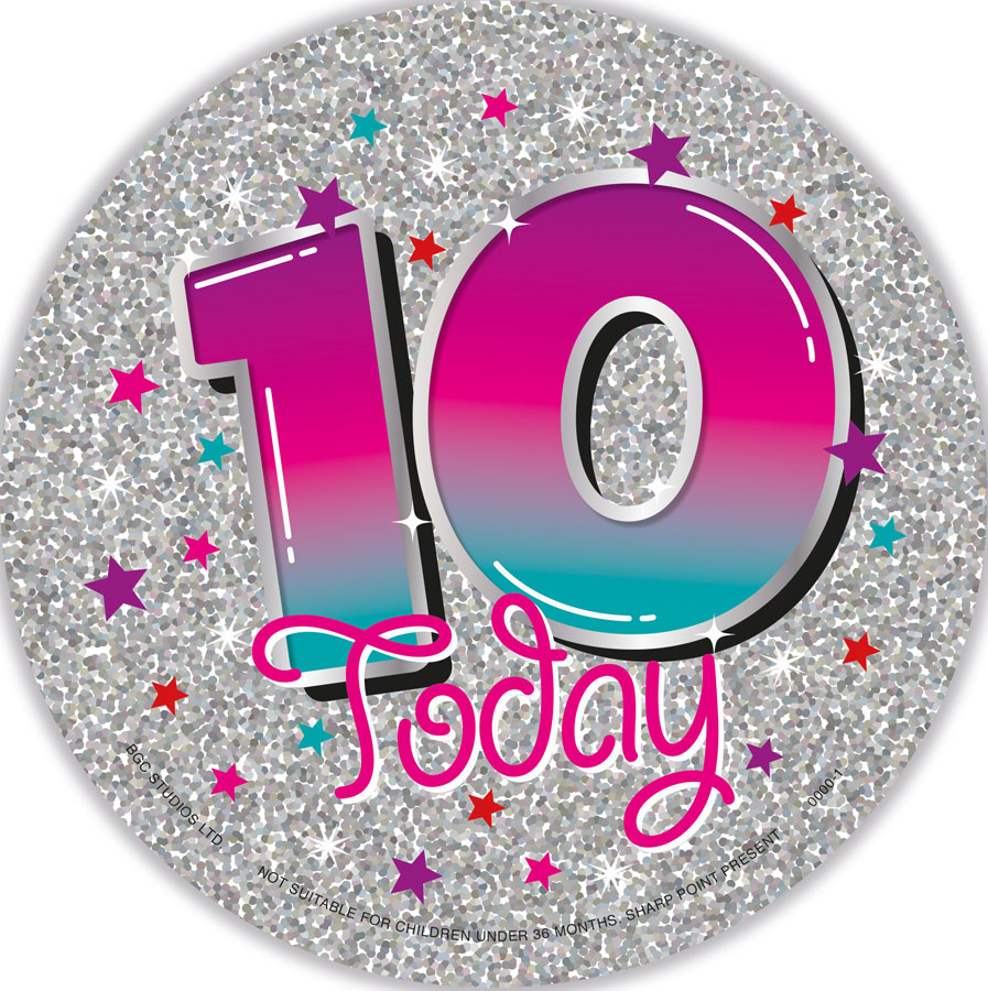 Big Badges Age 10 Female 6pk