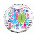 Simon Elvin Age 40 Floral 18" Foil Balloon