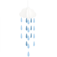 Oh Baby Hanging Clouds And Blue Droplets 2pk
