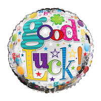 18" Good Luck Round Foil Balloon
