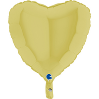 Foil Balloon 18" Heart Matte Yellow
