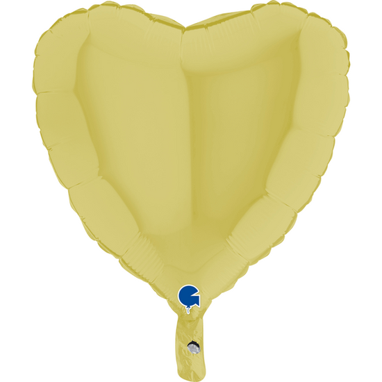 Foil Balloon 18" Heart Matte Yellow