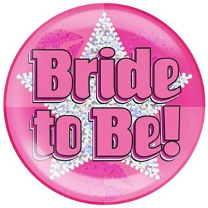 Oaktree Badge Bride To Be Pink Jumbo 6