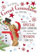 Regal 6 Pack C75 Cards Christmas Great-Grandson