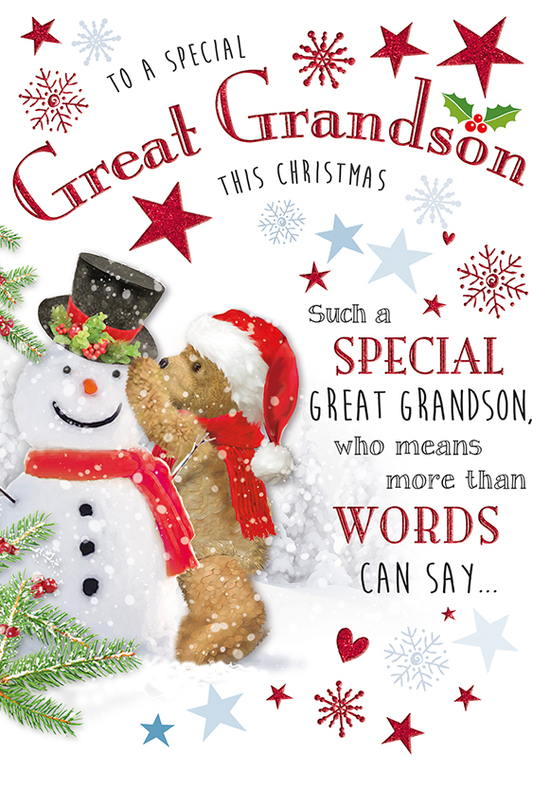 Regal 6 Pack C75 Cards Christmas Great-Grandson