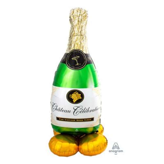 Anagram Wine Bottle 55" Airloonz Foil Balloon