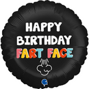Happy Birthday Fart Face 18" Foil Balloon
