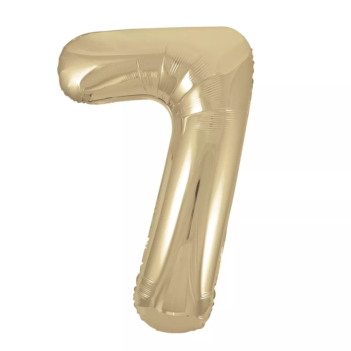 Unique Foil Balloon White Gold 34" Number 7